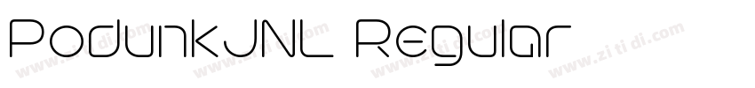 PodunkJNL Regular字体转换 PodunkJNL Regular字体转换